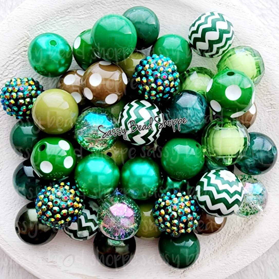 Got To Be Green Bead Mix - Sassy Bead Shoppe
