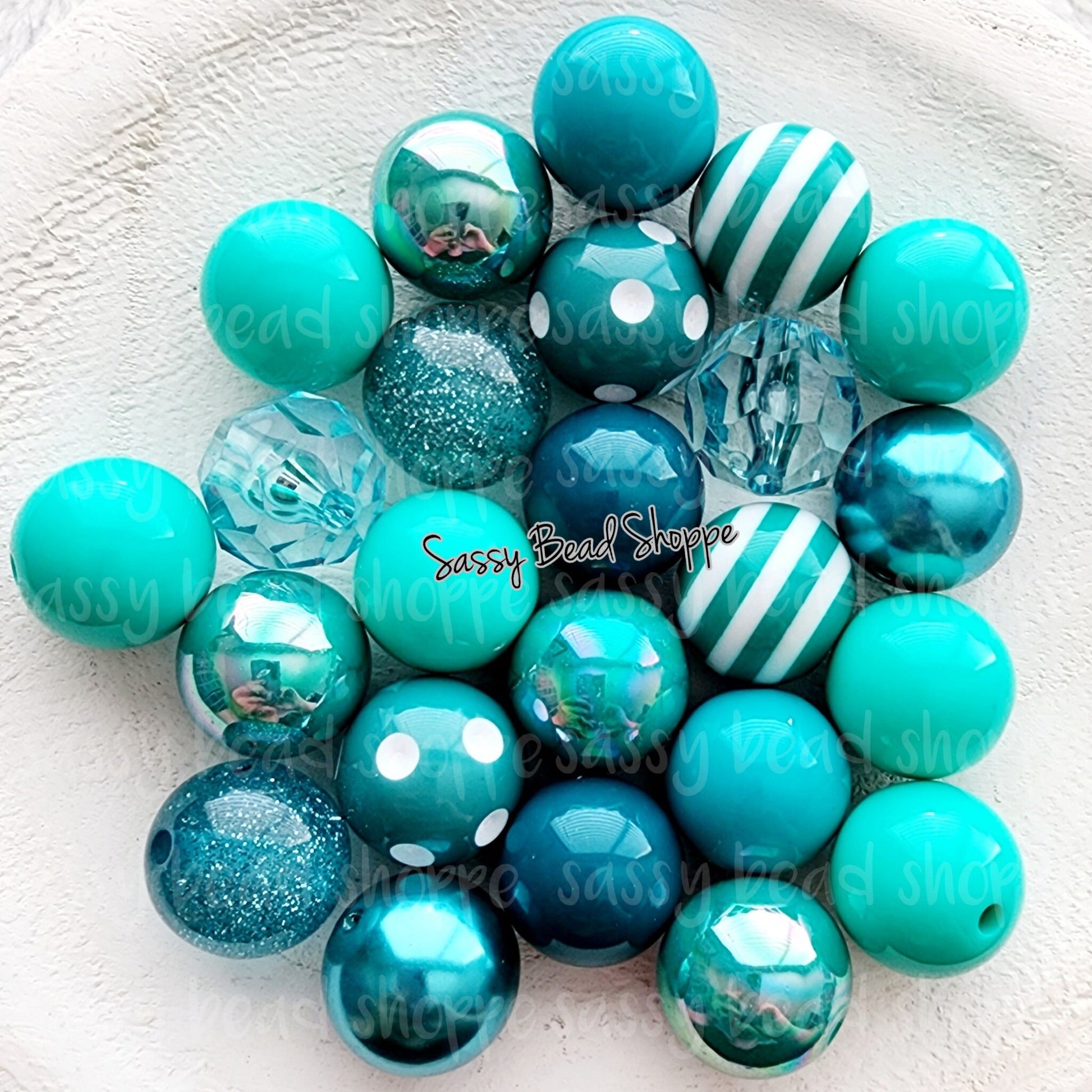 Totally Teal Bead Mix - Sassy Bead Shoppe