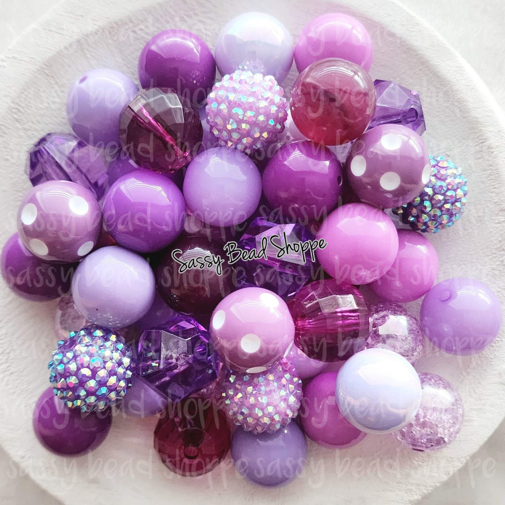 Purplicious Bubblegum Bead Mix