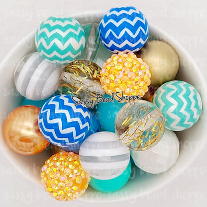 Ocean Waves Bubblegum Bead Mix - Sassy Bead Shoppe